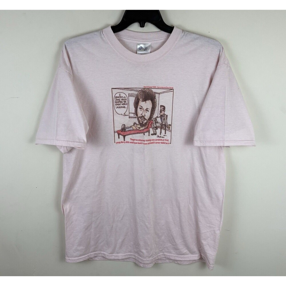 Vintage Y2K 2001 Paul Hollywood Graphic T-Shirt / Size XL / Pink